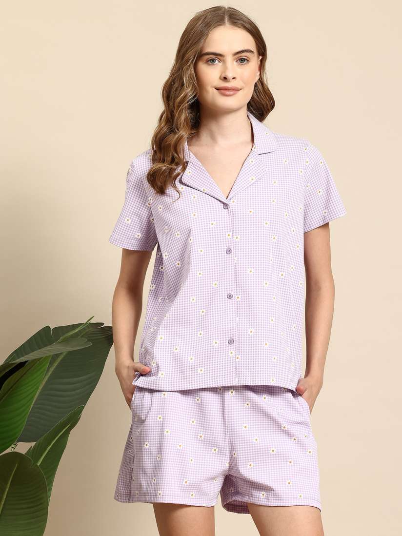 Buy Mast Harbour Checked Night suit Night suits for Women 27977832 Myntra