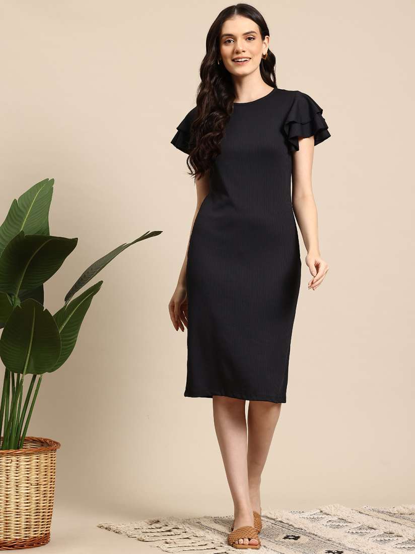 Ribbed bodycon midi dress cheap