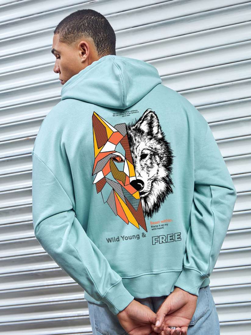 Buy Bewakoof Heavy Duty 1.0 Men Graphic Printed Oversized Hoodies Sweatshirts for Men 27981990 Myntra