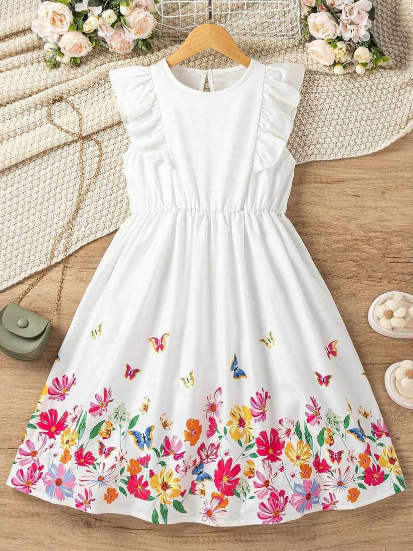 White floral baby dress on sale