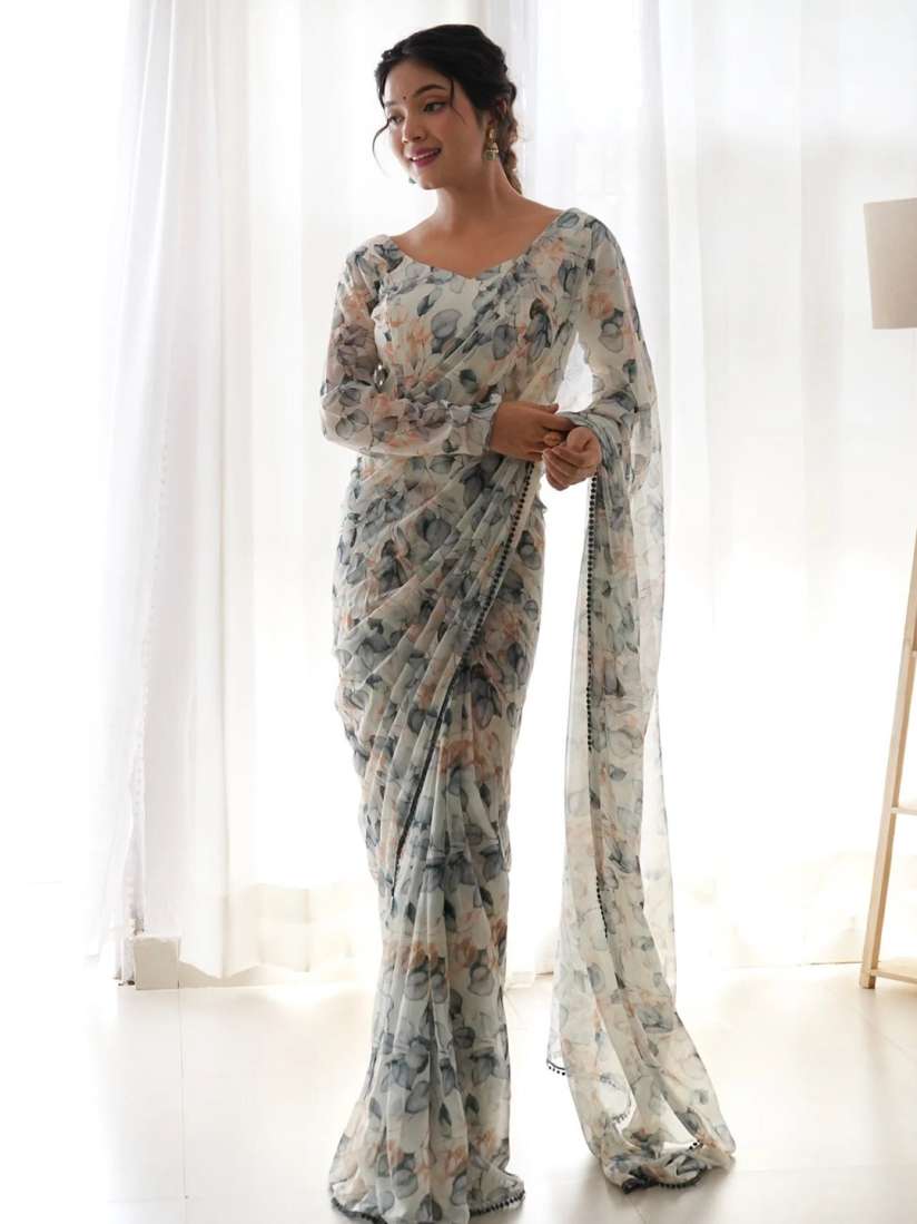 Floral sarees myntra hot sale