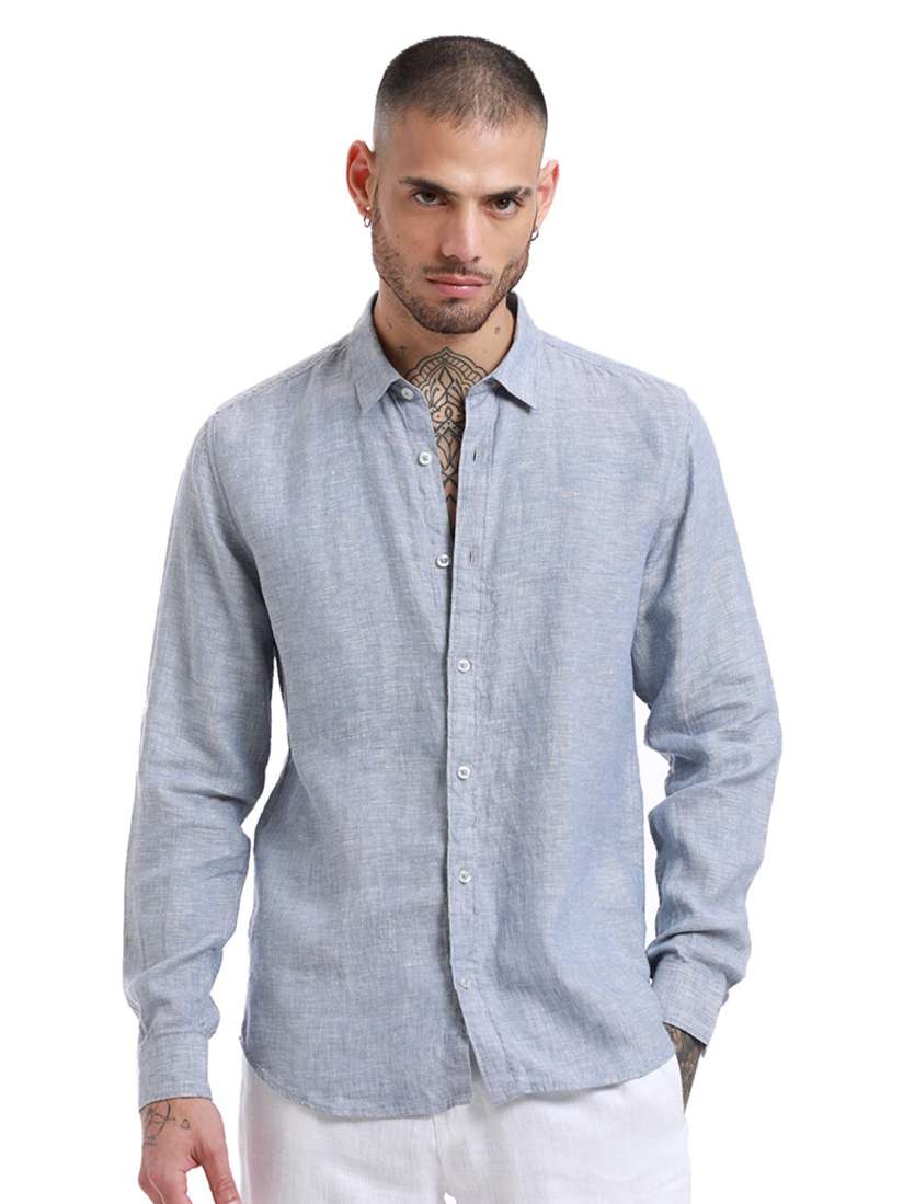 Buy Banana Club Classic Linen Shirt Shirts for Men 27996060 Myntra