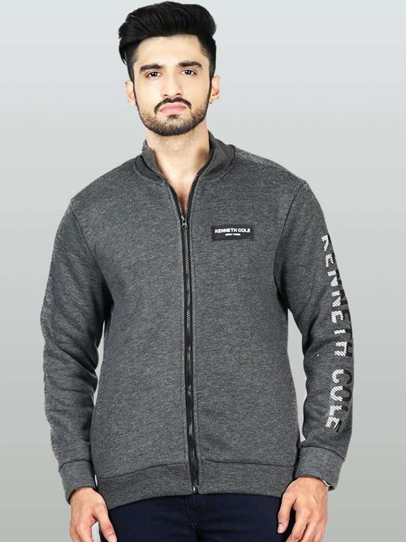 Buy Kenneth Cole Typography Printed Mock Collar Long Sleeves Cotton Bomber Jacket Jackets for Men 27997136 Myntra