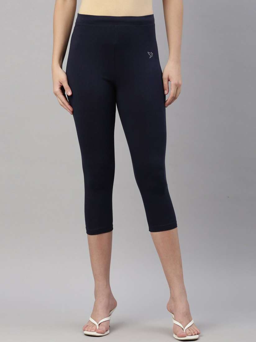 Buy TWIN BIRDS Women Solid Skinny Fit Three Fourth Length Stretch Cotton Capri Legging Leggings for Women 27997258 Myntra