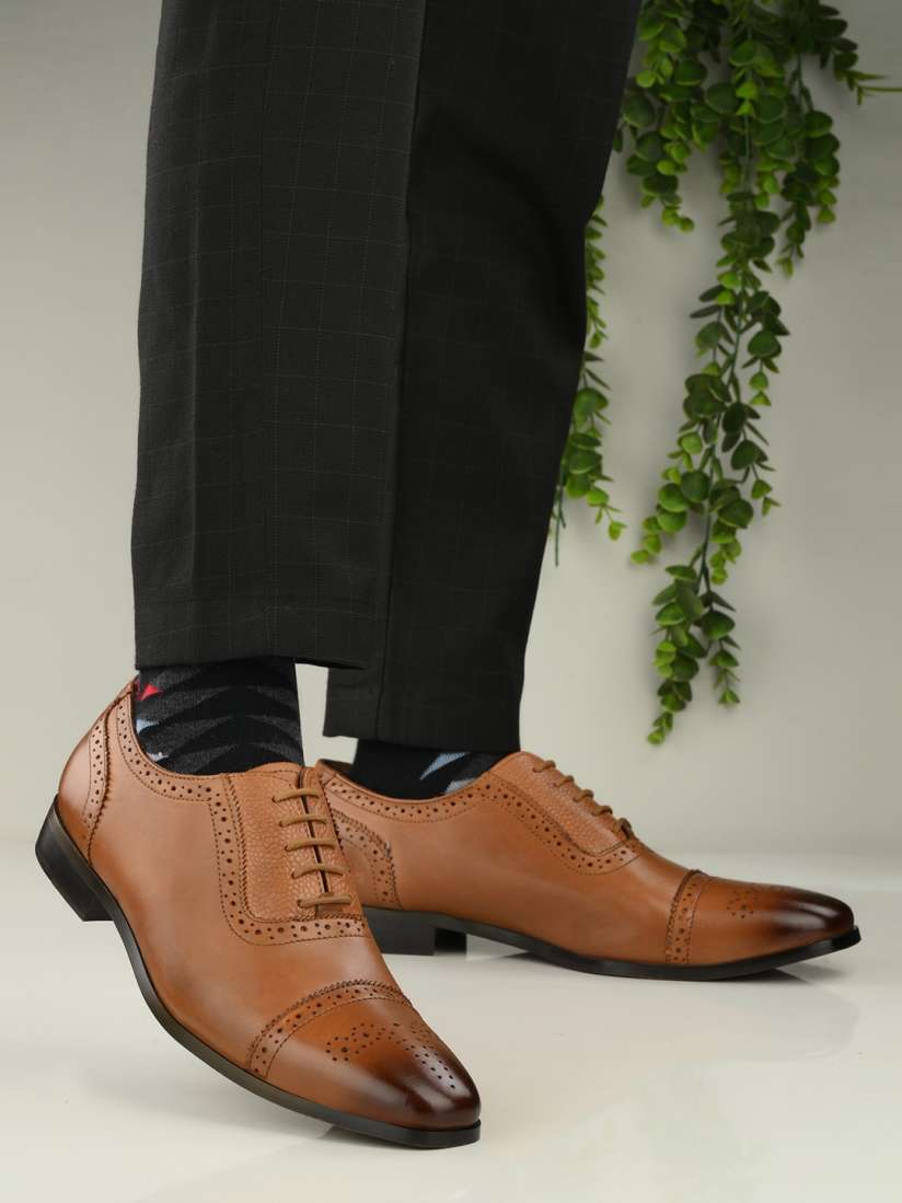 Buy House of Pataudi Men Patterned Leather Formal Brogues Formal Shoes for Men 28001410 Myntra