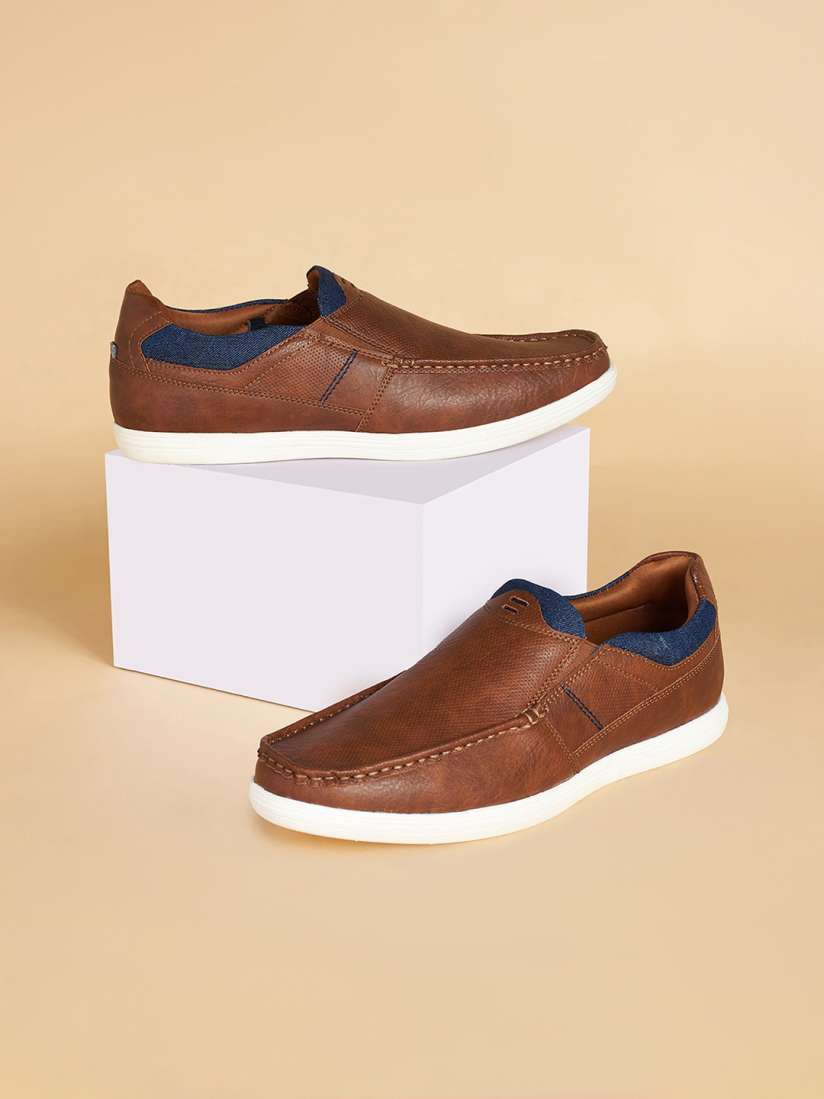 Buy BYFORD by Pantaloons Men Textured Comfort Insole Contrast Sole Slip On Sneakers Casual Shoes for Men 28003534 Myntra