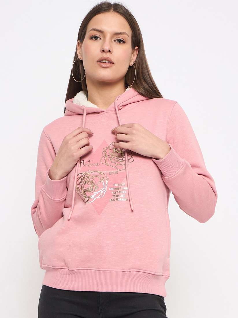 Graphic Hoodie Pink Cotton Hoodie Buy Duke Graphic Printed Cotton