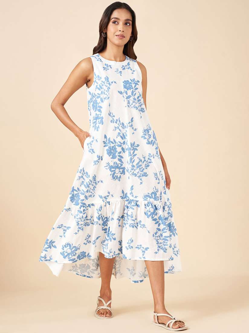 Buy AKKRITI BY PANTALOONS Floral Printed A Line Midi Dress Dresses for Women 28009860 Myntra