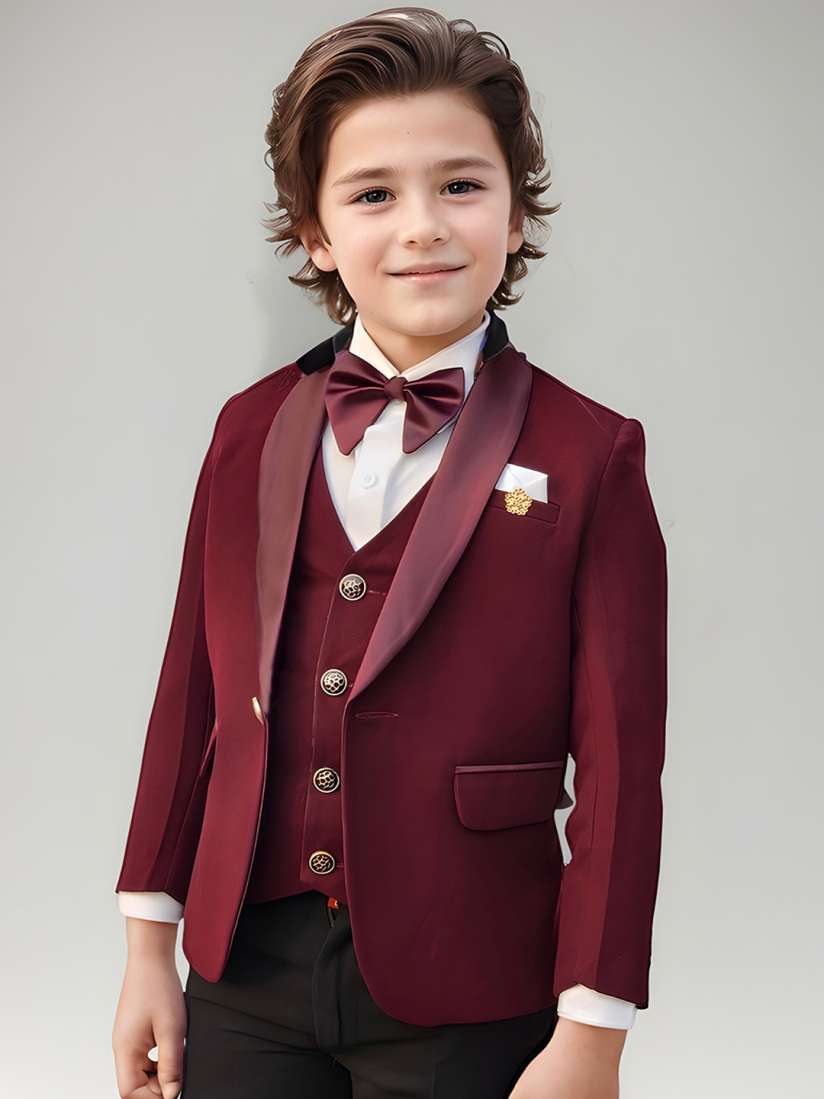 Buy BAESD Boys Slim Fit Single Breasted Five Piece Party Suit Suits for Boys 28015550 Myntra