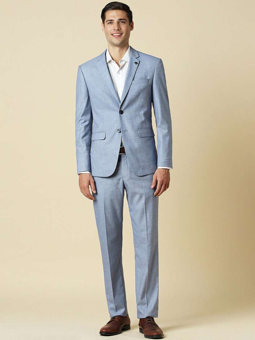 Buy Allen Solly Textured Single Breasted Slim Fit Formal Two Piece Suit Suits for Men 28021322 Myntra