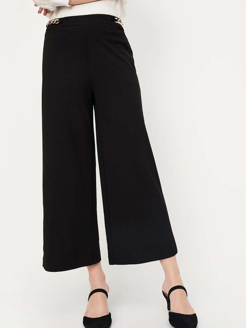 Wide leg pants myntra outlet
