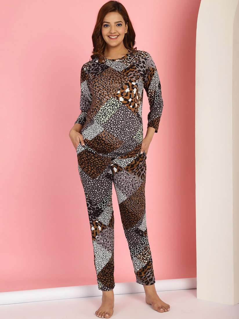 Buy Jinfo Animal Print Night suit Night suits for Women 28027986 Myntra
