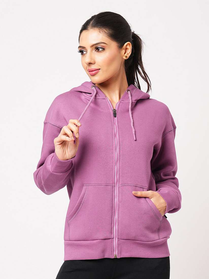Buy Bombay High Women Regular Fit Solid Zip up Hoodie Jacket Sweatshirts for Women 28030316 Myntra