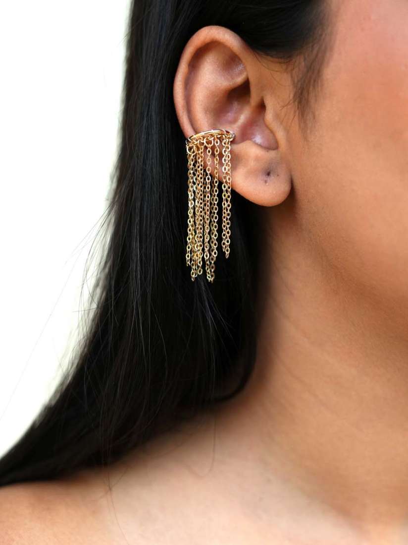 Buy ISHKAARA Gold Plated Circular Ear Cuff Earrings for Women 28041494 Myntra