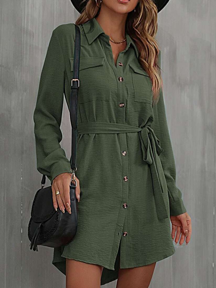 Shirt casual dresses store