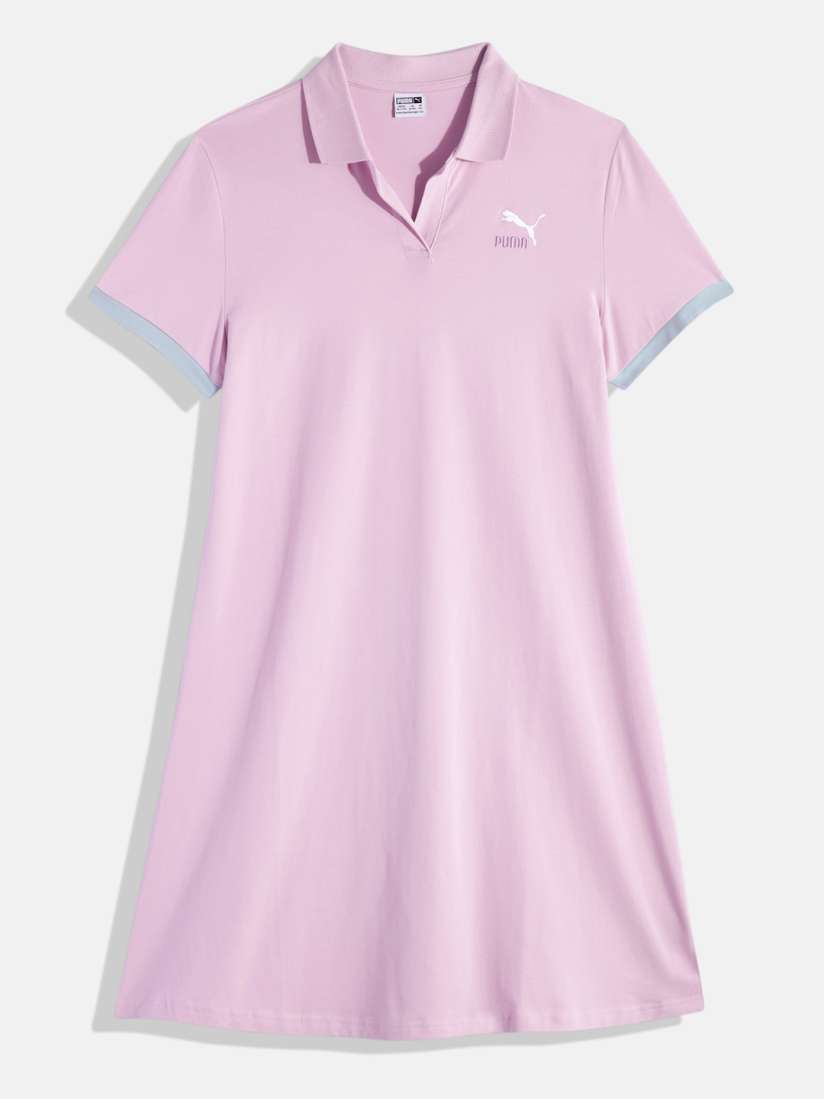 Buy Puma Girls Solid Polo Collar Classics Match Point Youth Knitted A Line Style T shirt Dress Dresses for Girls 28048692 Myntra