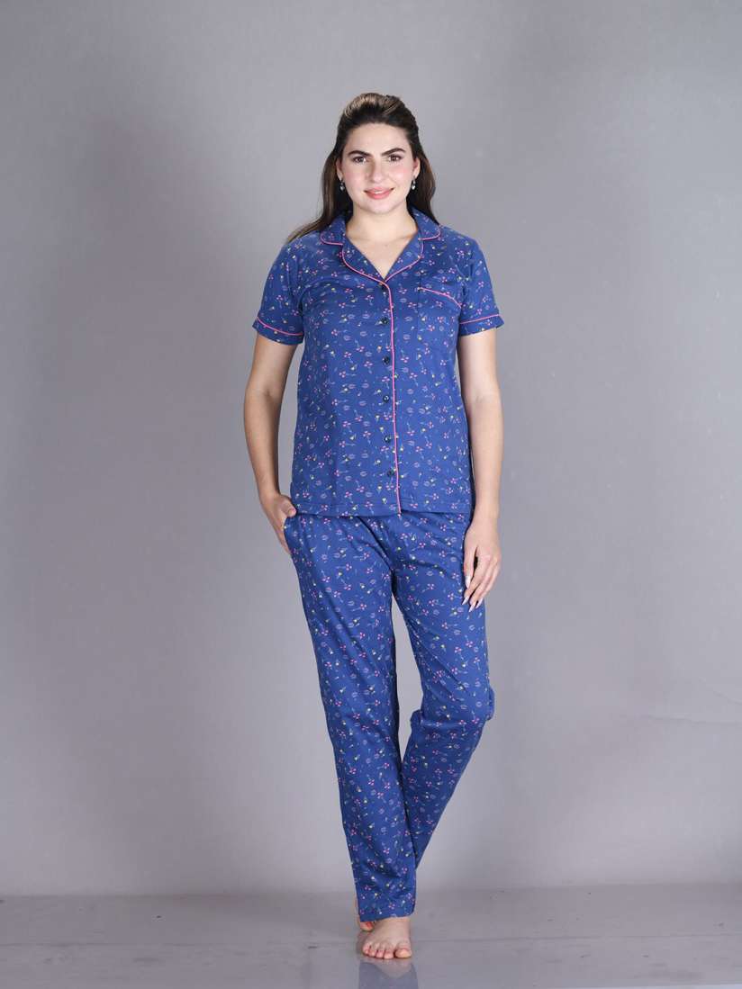 Buy LYRA Printed Pure Cotton Night Suit Night suits for Women 28061138 Myntra