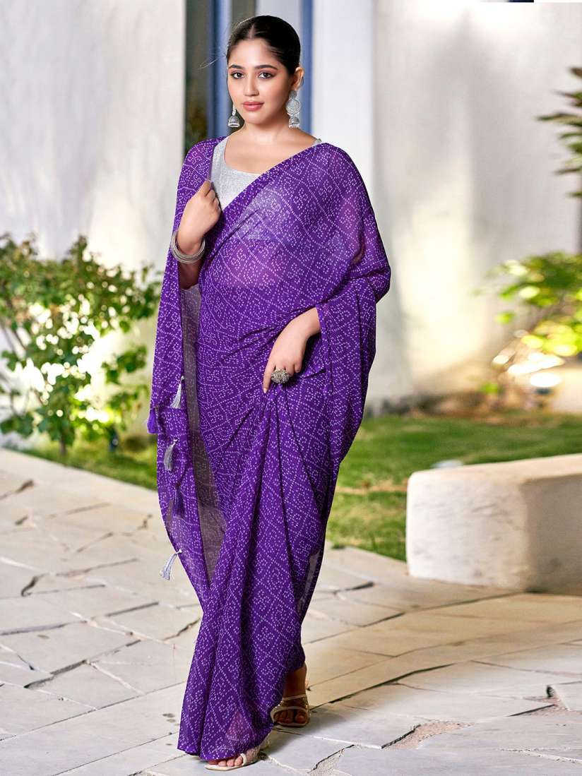 Myntra bandhani saree outlet