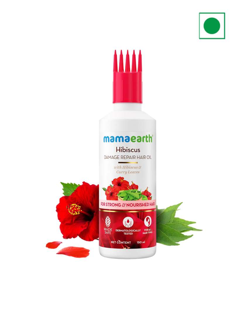 Buy Mamaearth Hibiscus Damage Repair Hair Oil 150ml Damage Repair Shampoo 250ml Hair Care Combo for Unisex 28080034 Myntra