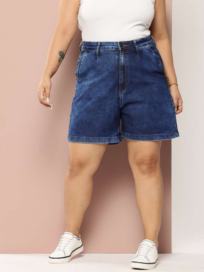 Cheap plus size denim shorts shop