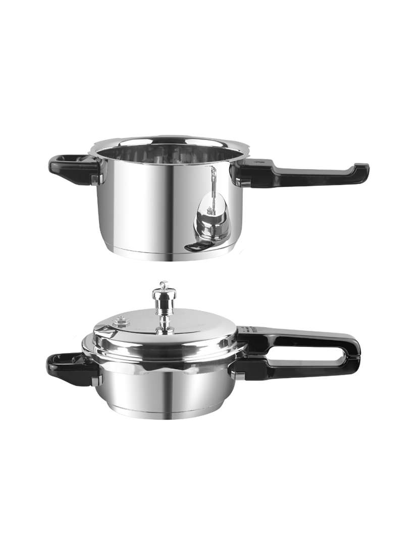 Buy Vinod Silver Toned 2 Pieces Stainless Steel Dishwasher Safe Pressure Cooker 5l Pressure Cooker for Unisex 28083100 Myntra