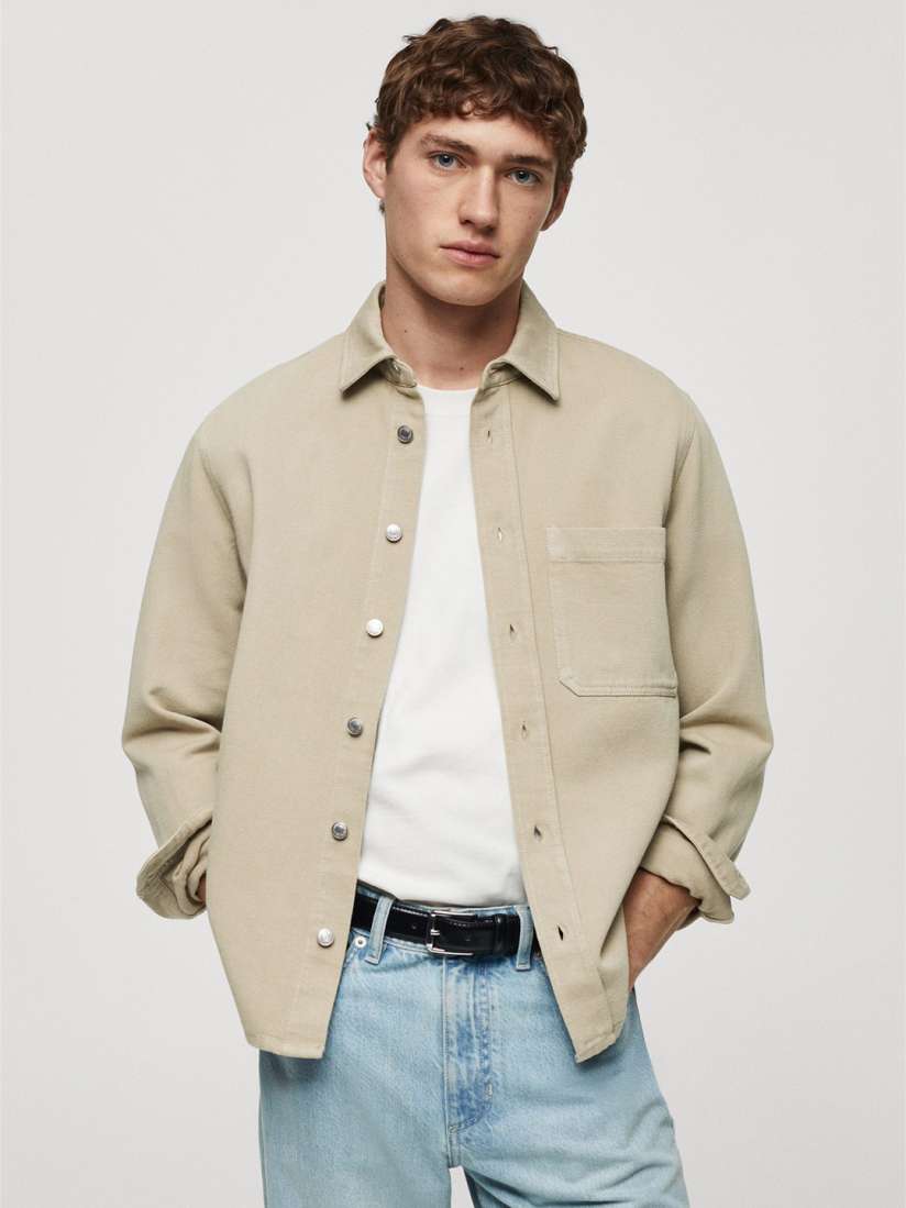Buy MANGO MAN Cotton Linen Opaque Shacket Shirts for Men 28084040 Myntra