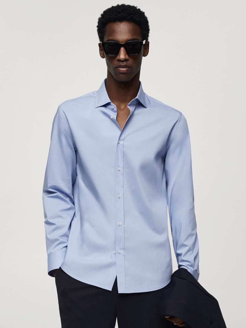 Buy MANGO MAN Slim Fit Coolmax Smart Casual Shirt Shirts for Men 28084072 Myntra