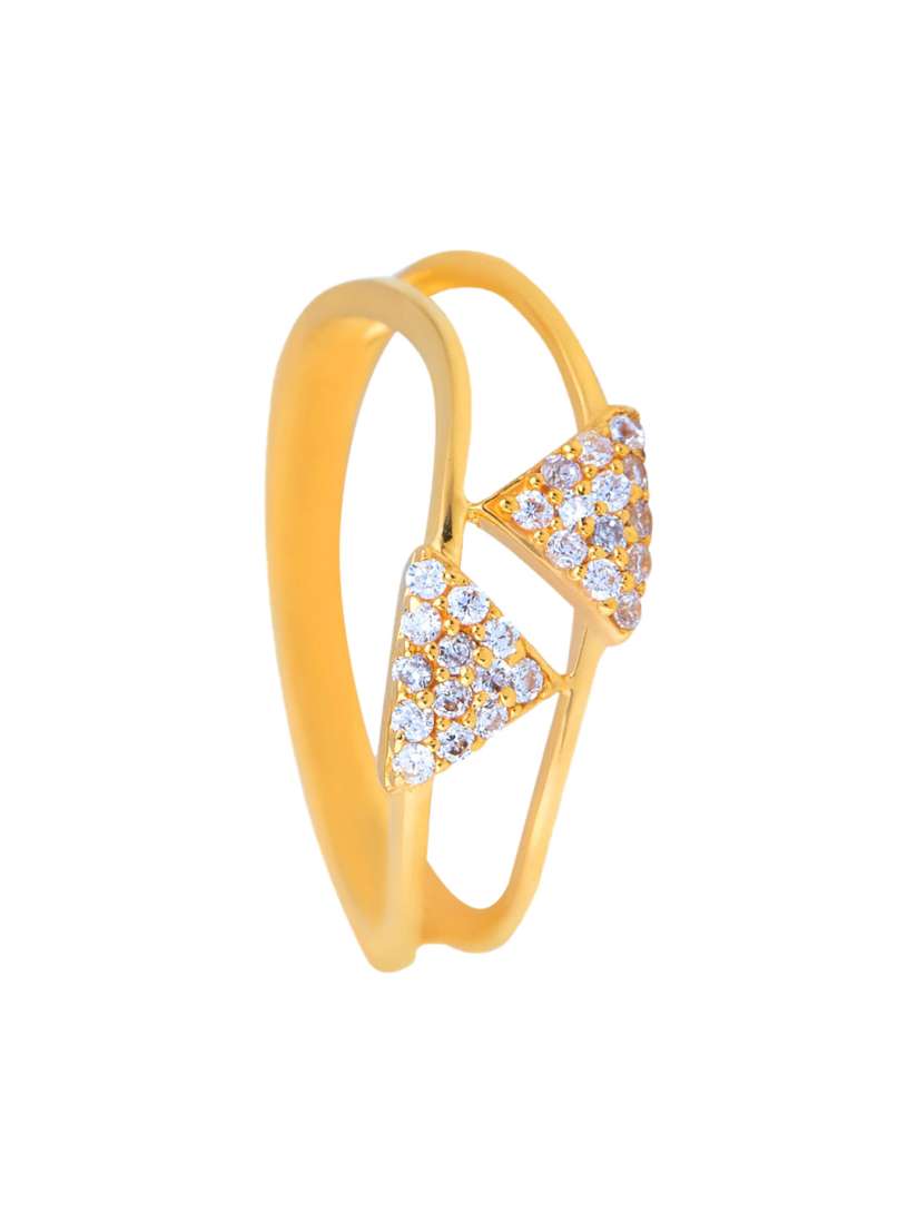 Buy BHIMA 22K Hallmark 916 Purity Yellow Gold Triangle Stone Ring Ring Gold for Women 28086798 Myntra
