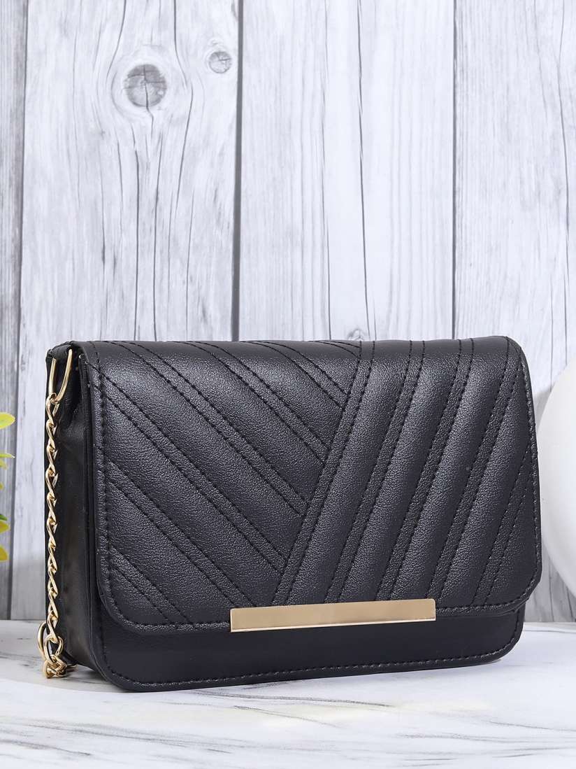 Buy ROSS BROWN PU Structured Sling Bag with Quilted Handbags for Women 28091276 Myntra