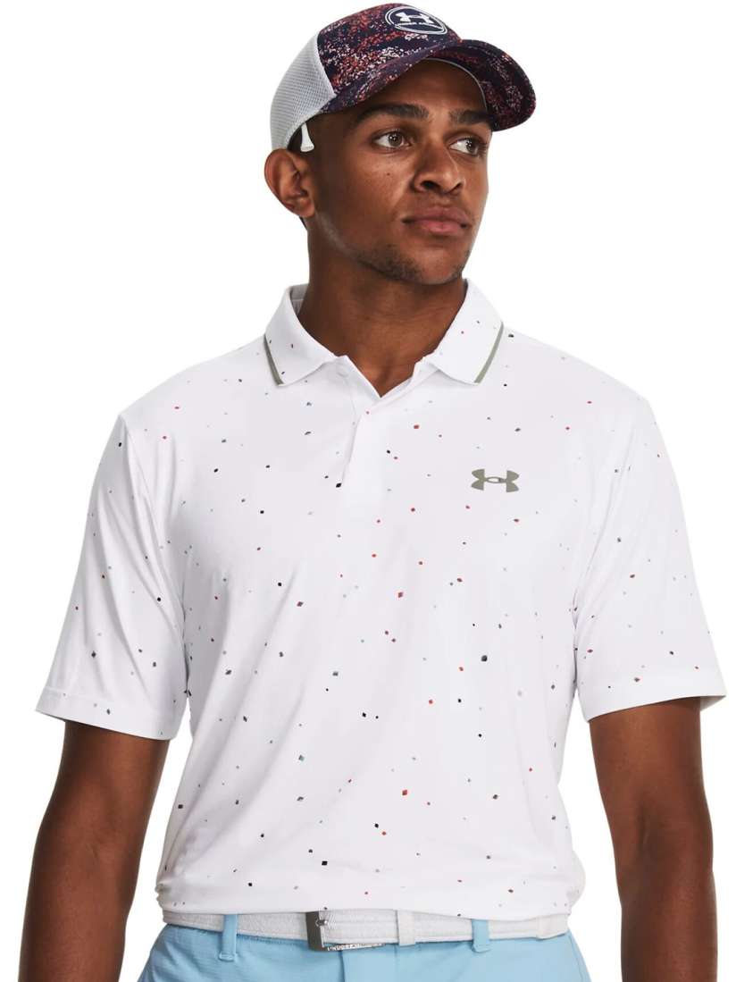 Buy UNDER ARMOUR UA Iso Chill Printed Verge Polo Collar Relaxed Fit T shirt Tshirts for Men 28104814 Myntra