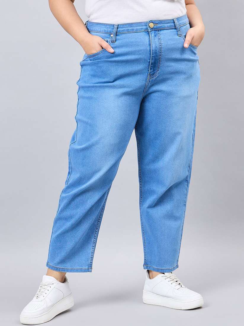 Plus Size Jeans Denim 24/7 Jeans Women's Plus Size 24w Short Blue