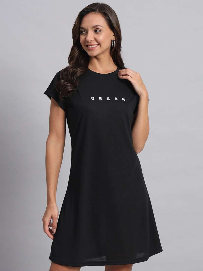 Buy Obaan Print T shirt Dress Dresses for Women 28115536 Myntra