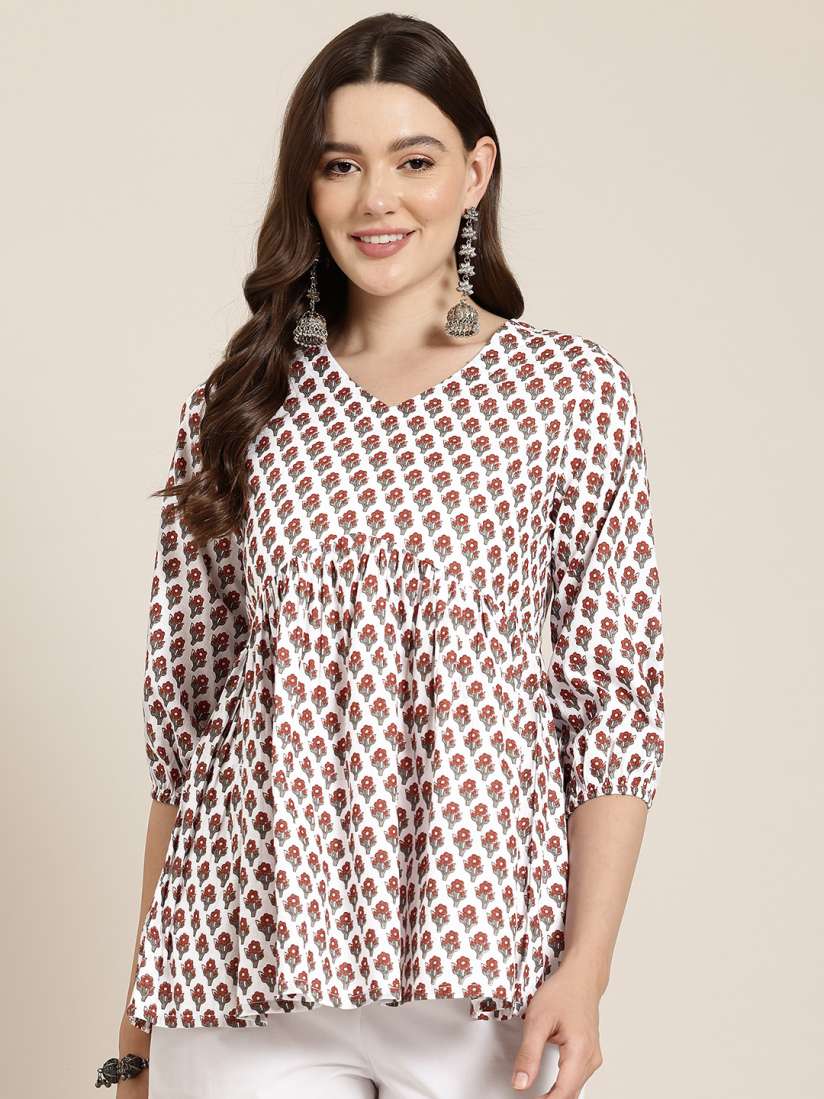 Myntra floral kurtis shop