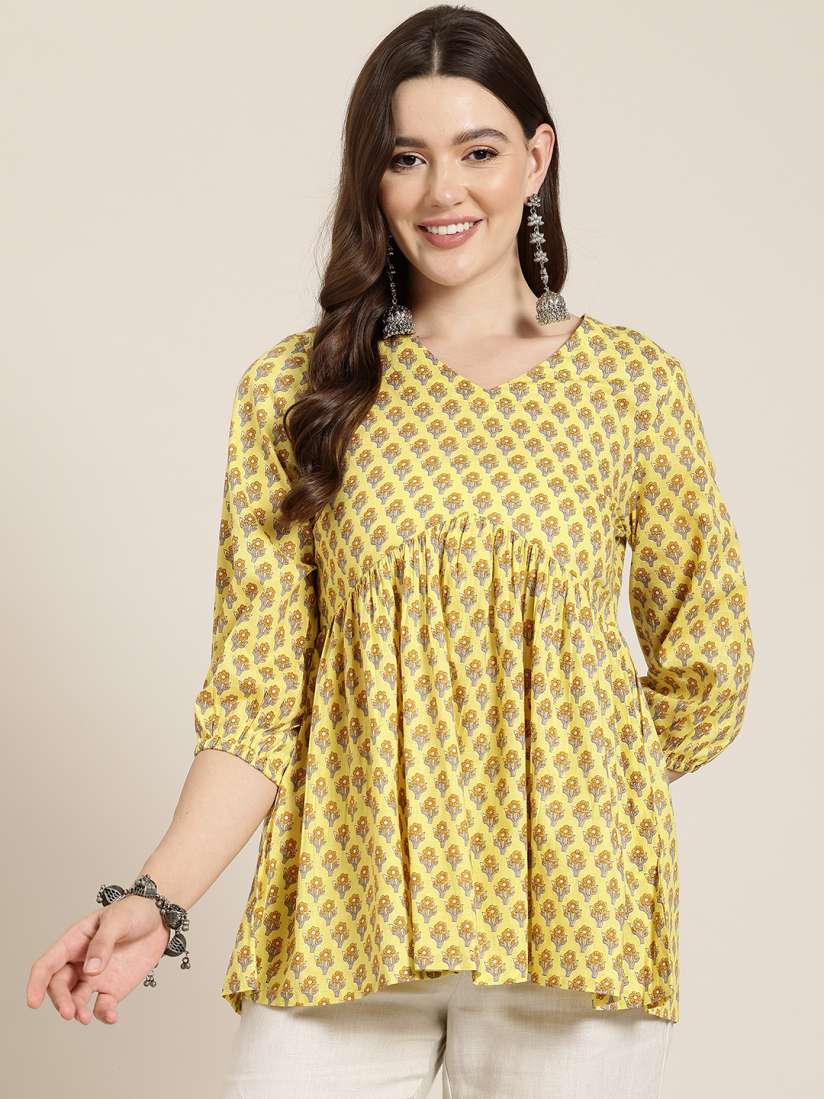 Myntra cotton long kurti clearance