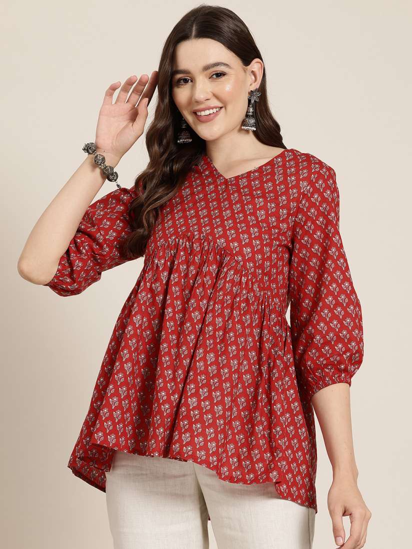 Floral kurtis on myntra online