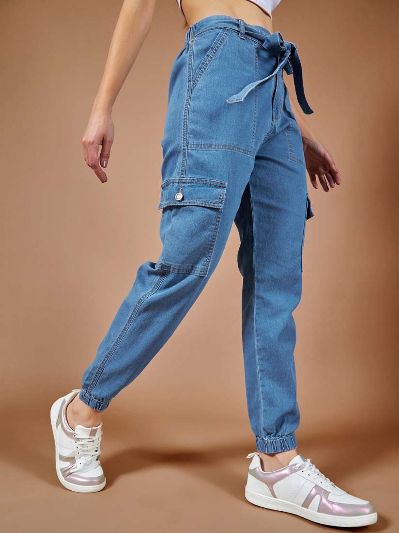 Buy BAESD Women High Rise Clean Look Stretchable Denim Joggers Jeans for Women 28121570 Myntra