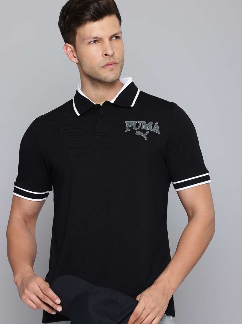 Buy Puma Pure Cotton Brand Logo Printed Polo Collar Outdoor T shirt Tshirts for Men 28136222 Myntra