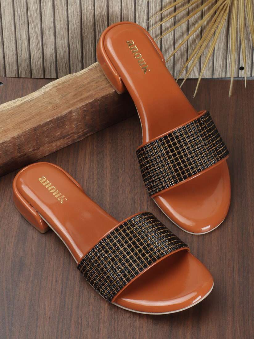 Buy Anouk Embellished PU Kitten Sandals Heels for Women 28139694 Myntra