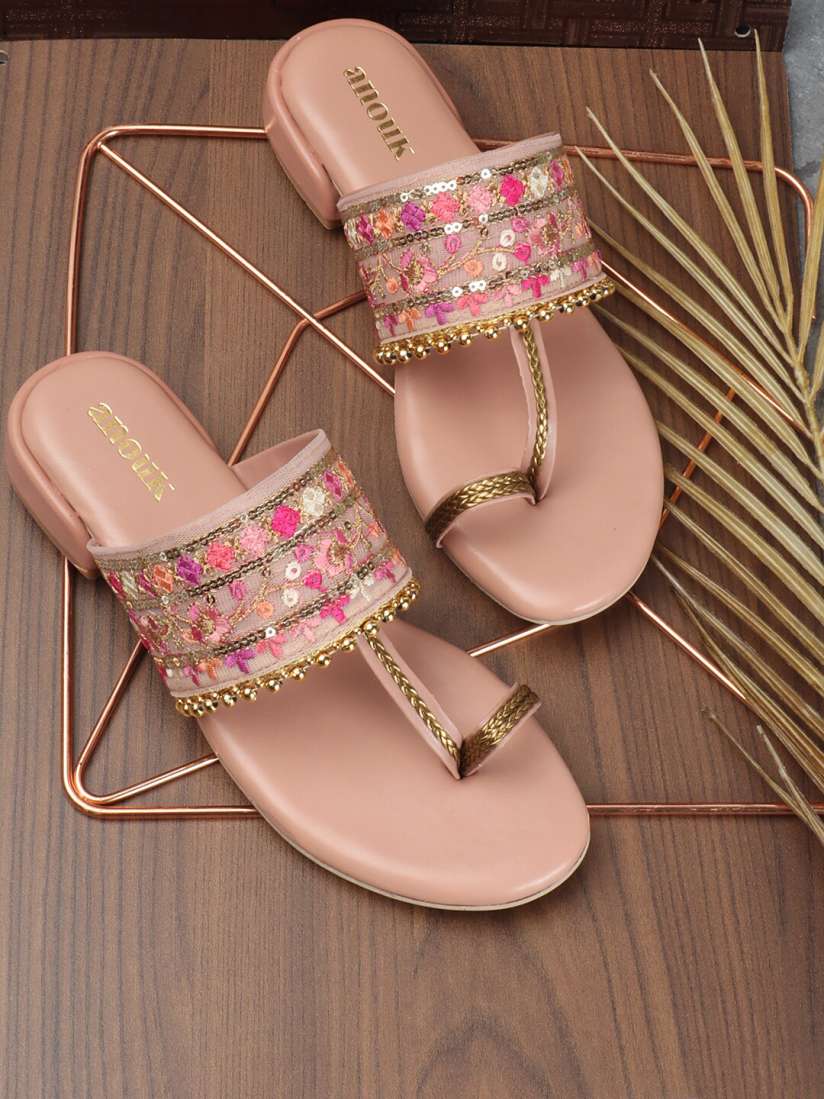 Buy Anouk Printed PU Wedge Sandals Heels for Women 28139698 Myntra