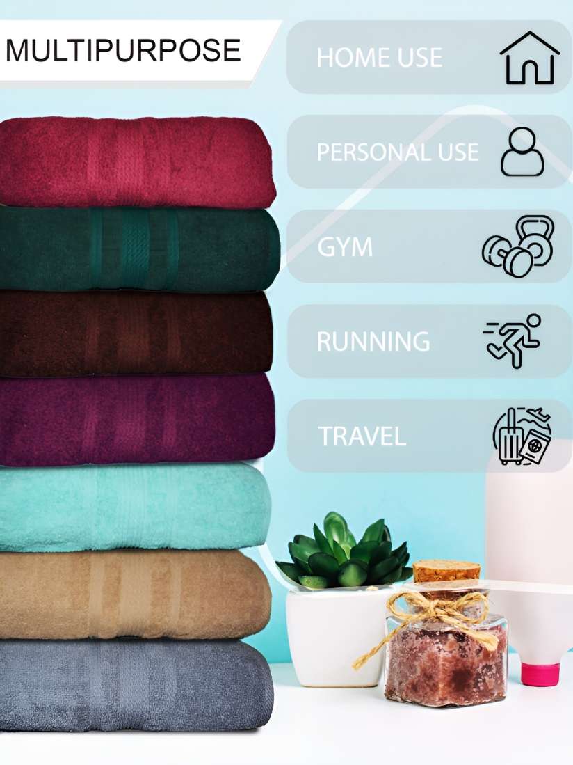 Buy Athom Living Sea Green Grey 4 Pieces Cotton 500 GSM Bath Towels Bath Towels for Unisex 28144876 Myntra