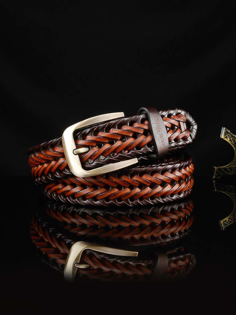 Buy LOUIS STITCH Men Braided Spanish Leather Belt Belts for Men 28146042 Myntra