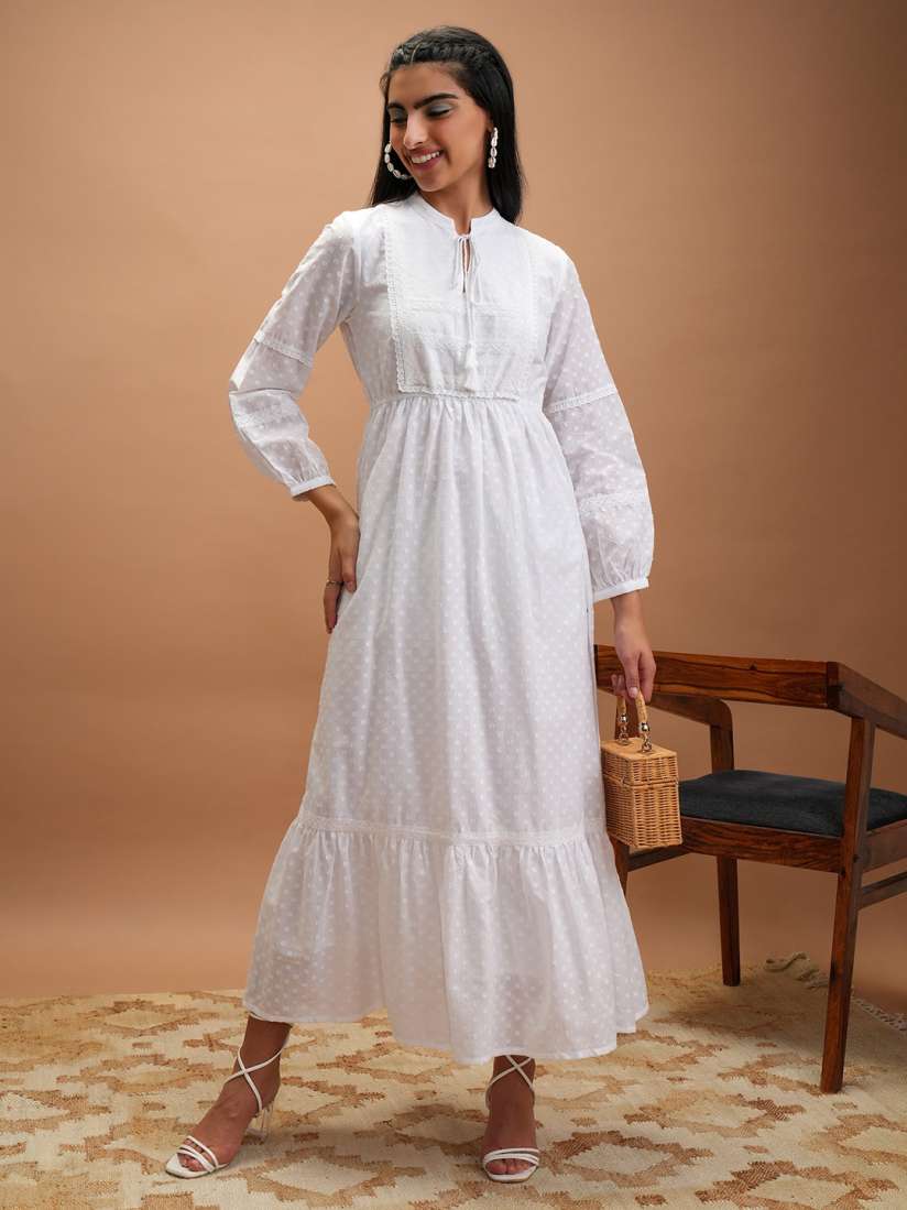 White dress myntra new arrivals