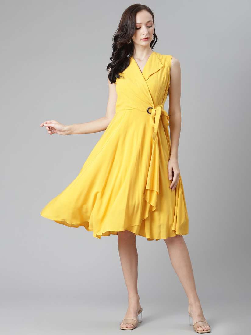 Yellow dress myntra online