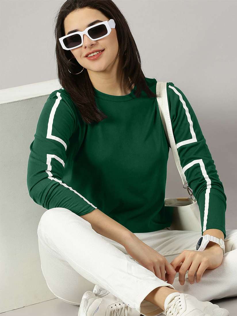 full sleeve t shirts myntra