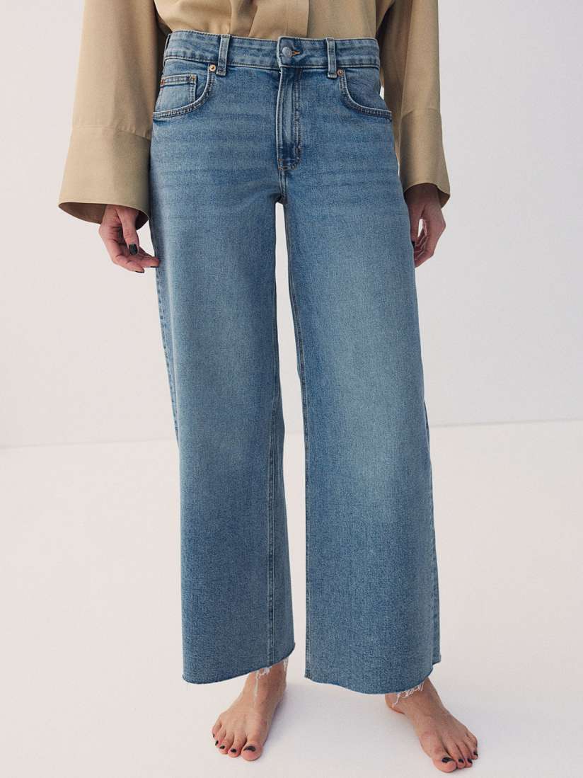 Wide high ankle jeans hotsell