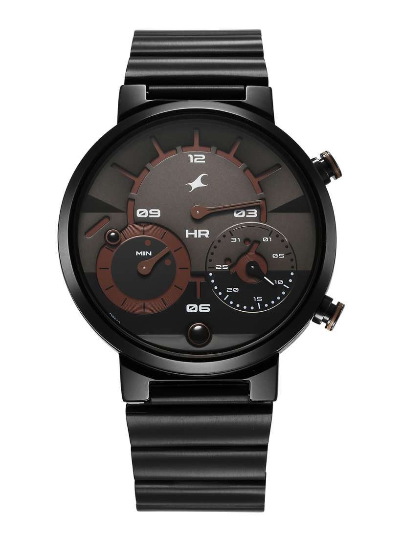 Buy Fastrack Gambit Micromotor Black Dial Black Metal Strap Analog Watch for Men 3309NM01 Watches for Men 28178686 Myntra