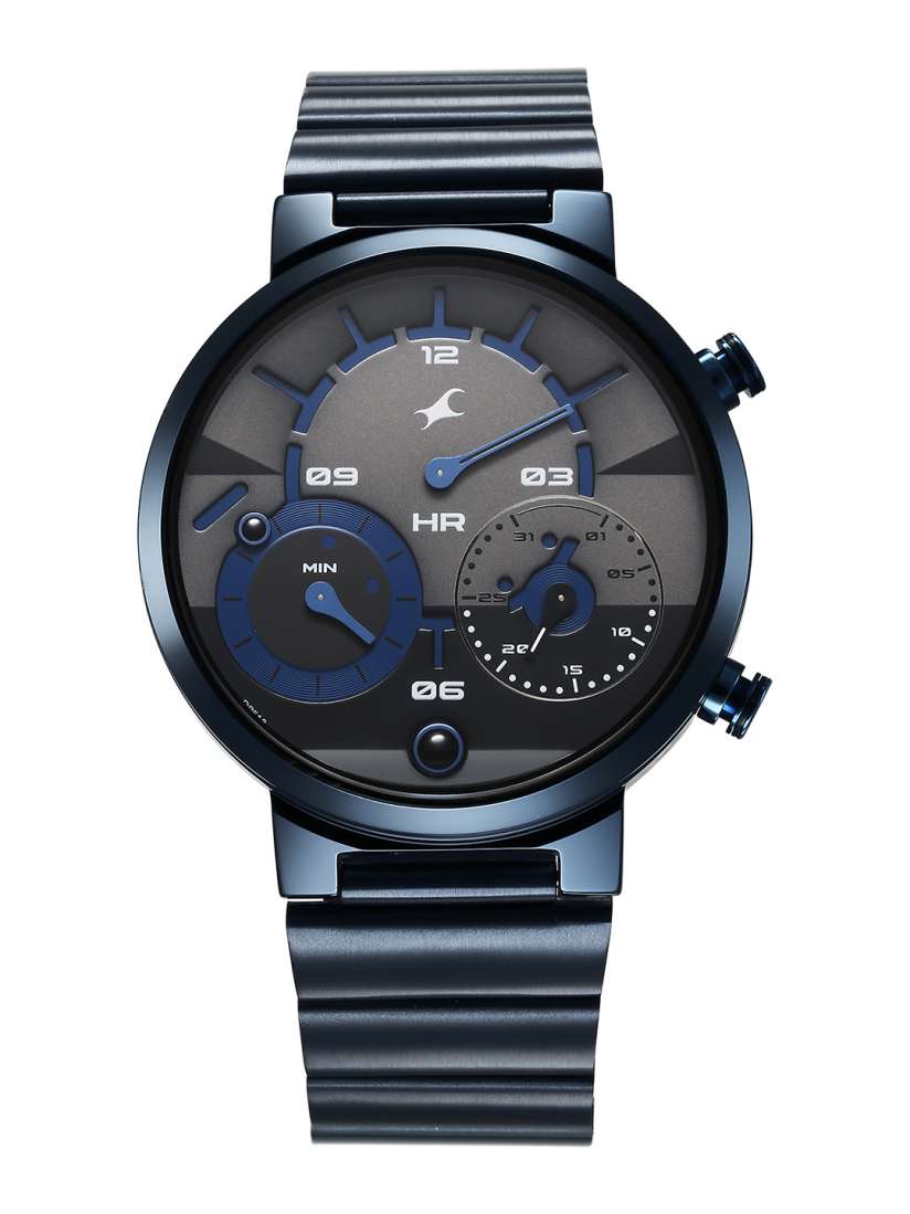 Buy Fastrack Gambit Micromotor Black Dial Blue Metal Strap Analog Watch for Men 3309QM01 Watches for Men 28178696 Myntra