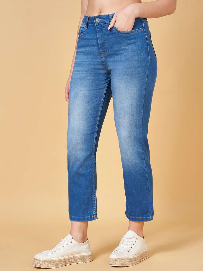 Buy YU by Pantaloons Women Relaxed Fit Light Fade Stretchable Jeans Jeans for Women 28180620 Myntra