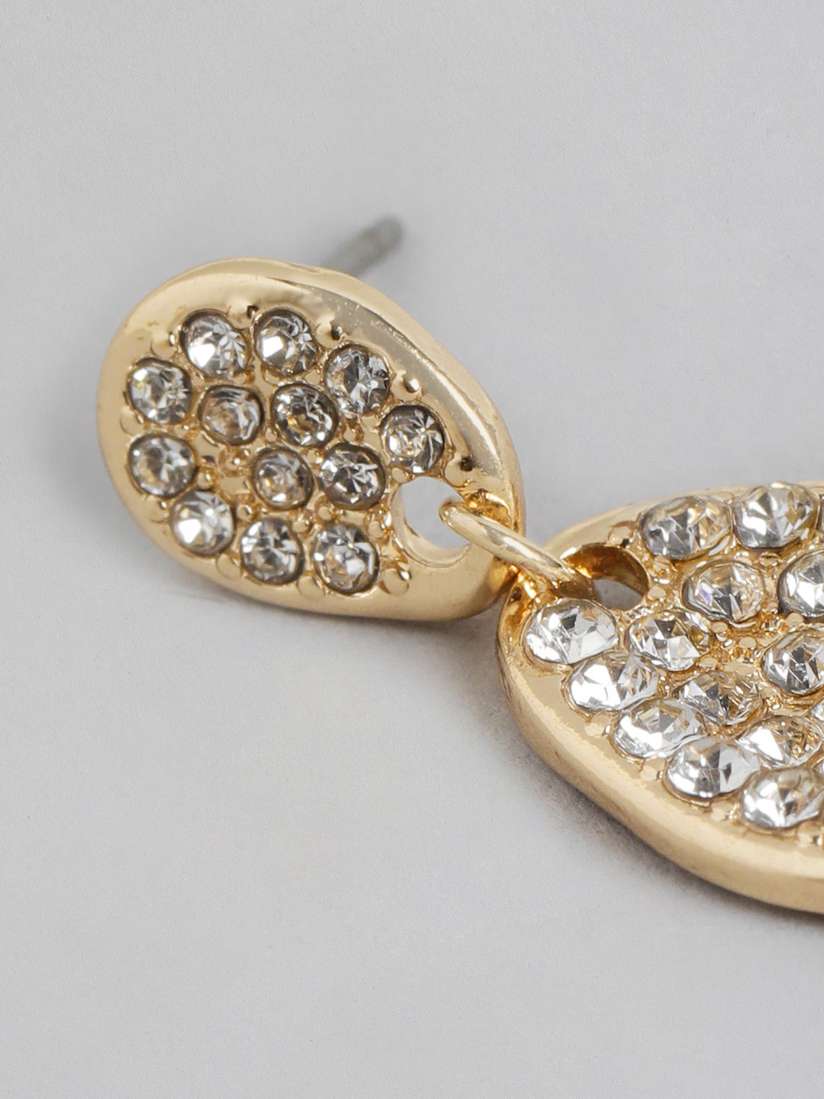 Buy Forever New Gold-Plated Teardrop Shaped Drop Earrings