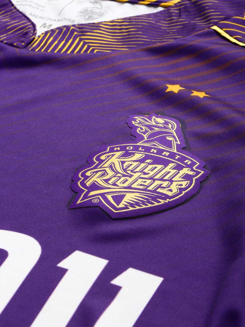 Buy playR KKR Official Match Printed Mandarin Collar Dri FIT Jersey T shirt Tshirts for Men 28186564 Myntra